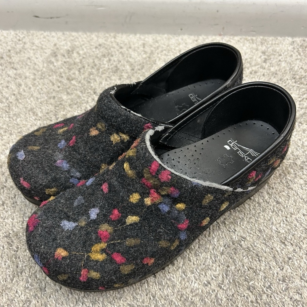 Dansko Clogs Women's 41 EUR 11 - 11.5 US Felt Colorful Fabric Shoes‎